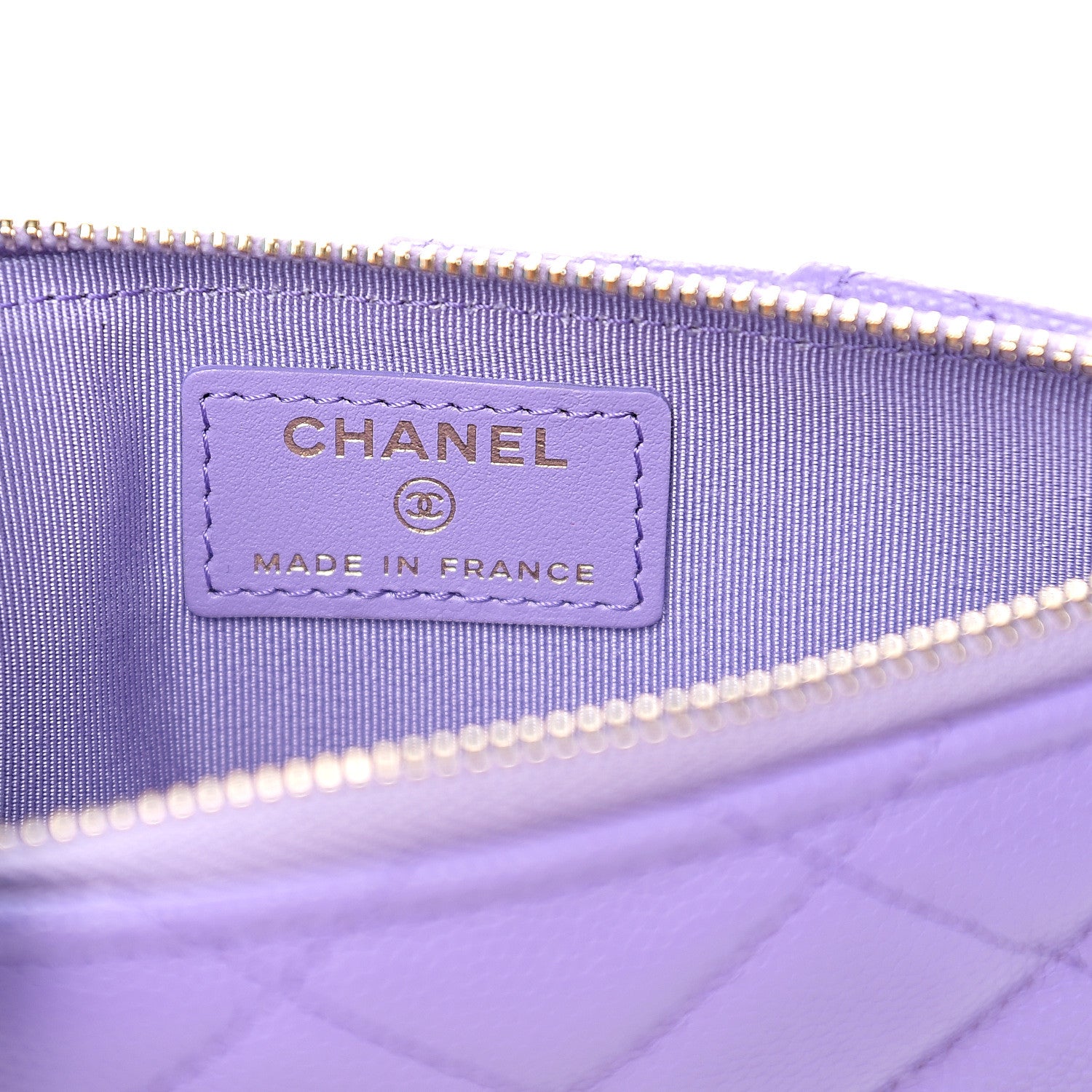 Chanel Caviar Quilted Classic Flat Wallet Pouch Purple 5 of 7