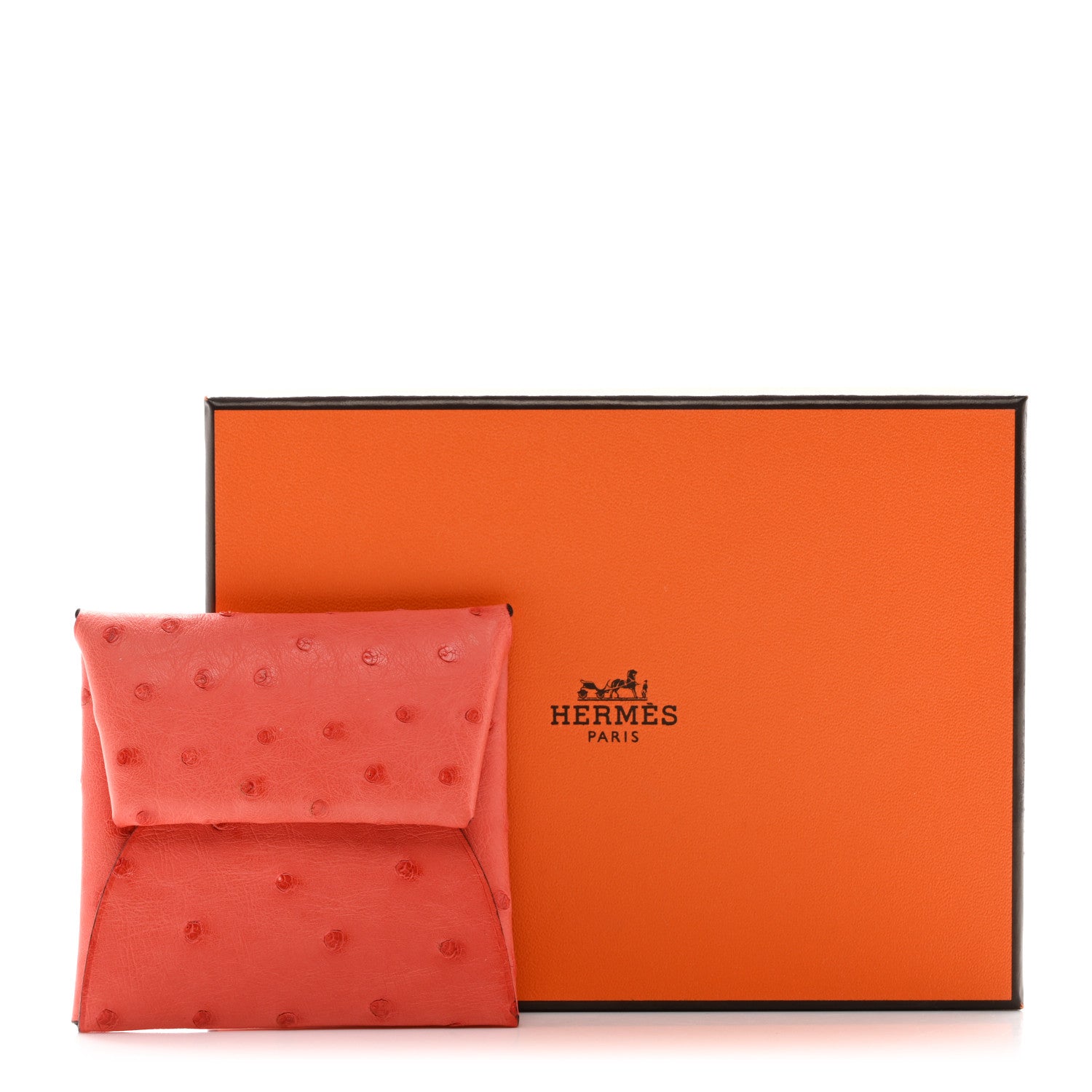 Hermes Ostrich Bastia Coin Purse Capucine 8 of 8