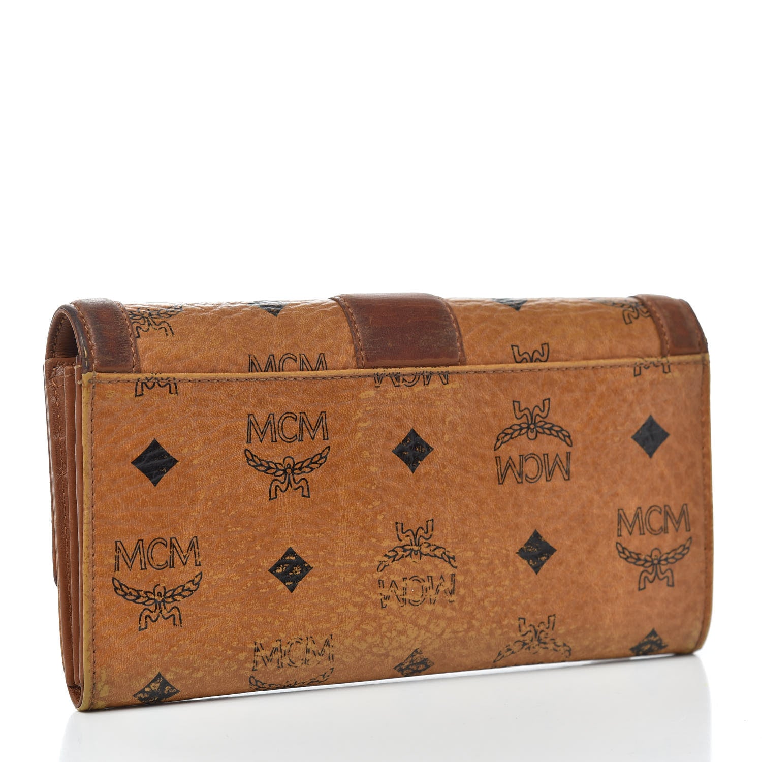 MCM Visetos Continental Flap Wallet Cognac 3 of 6