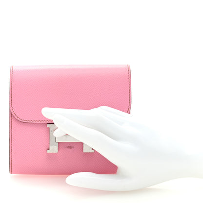 Hermes Epsom Constance Compact Passant Wallet 5P Pink 2 of 7