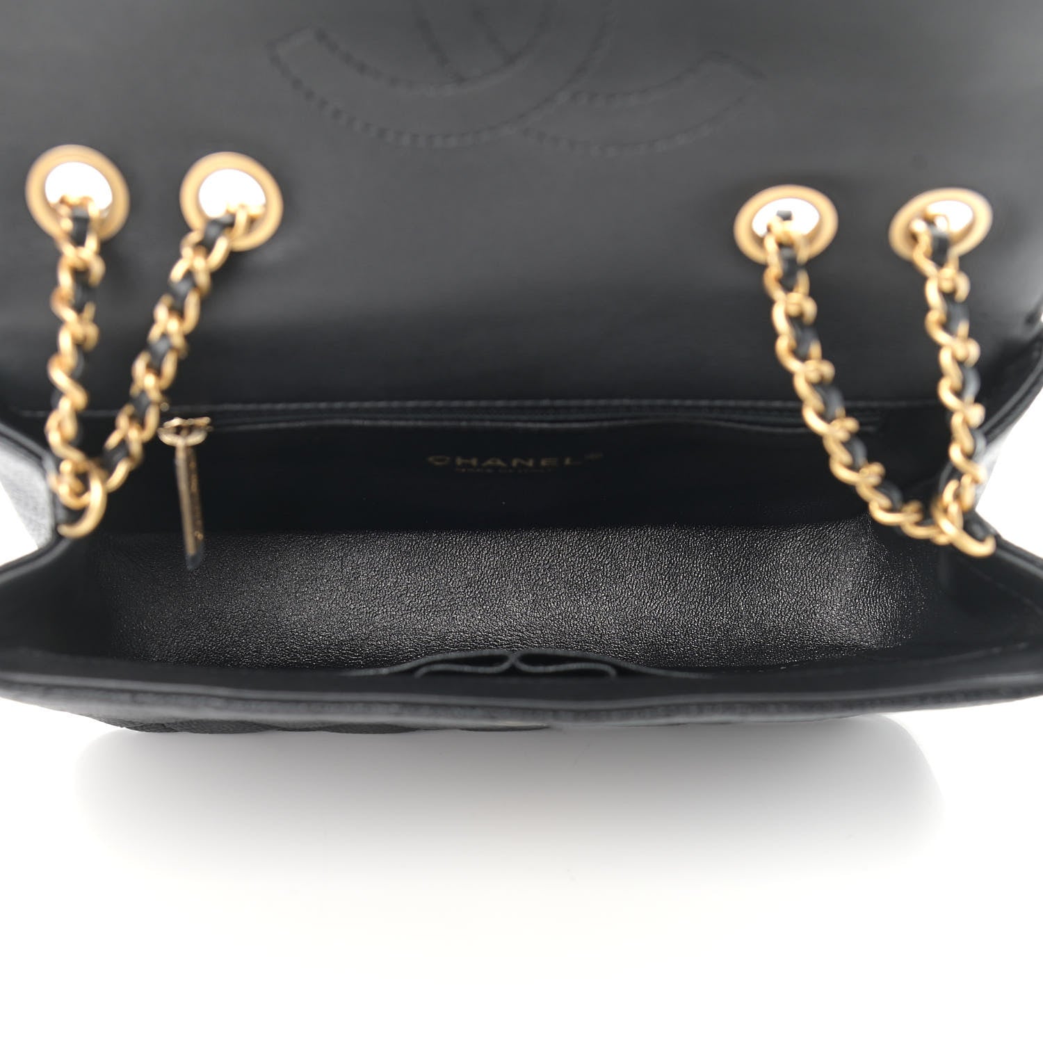 Chanel Caviar Quilted Small CC Filigree Flap Black 5 of 11