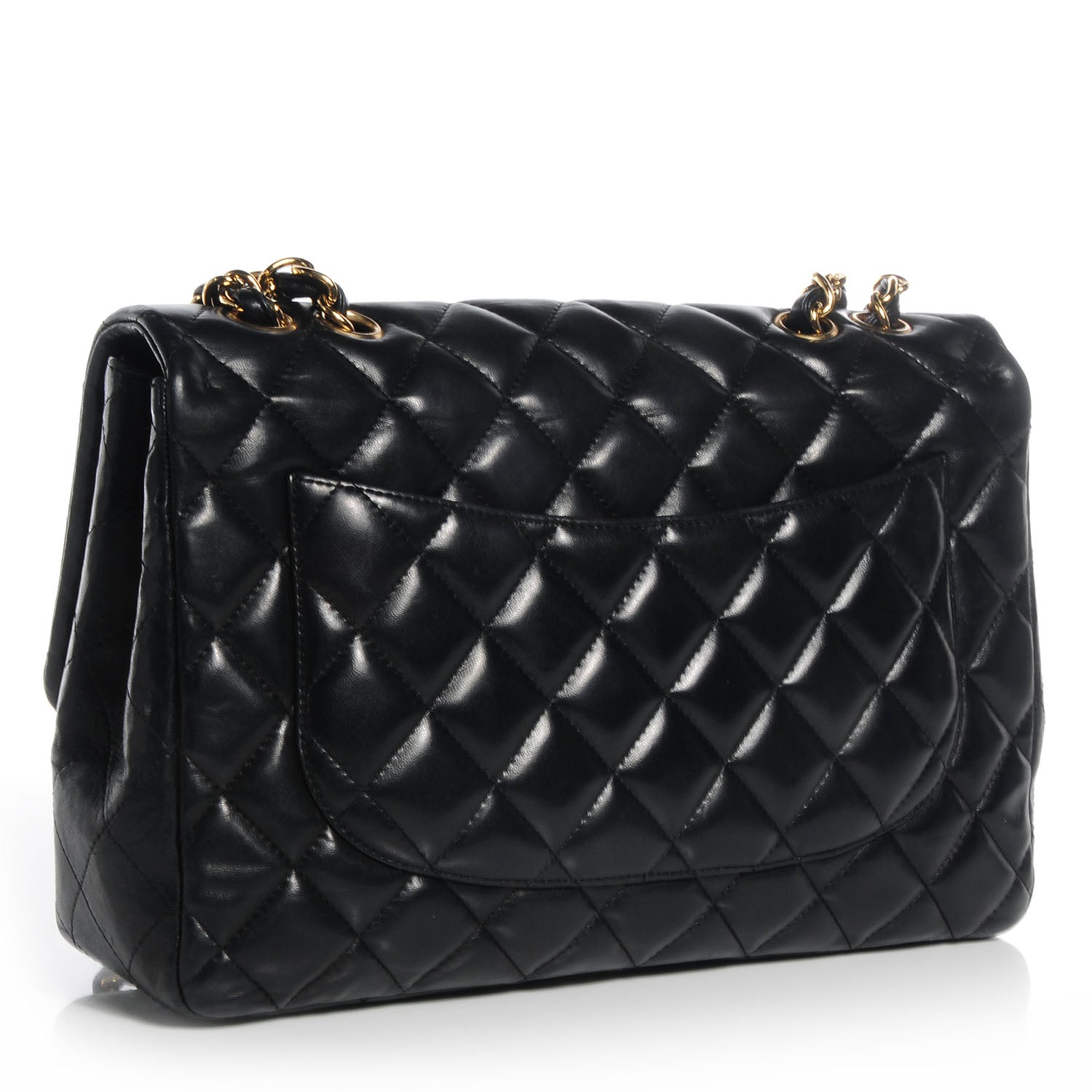 Chanel Lambskin Quilted Jumbo Single Flap Black 3 of 8