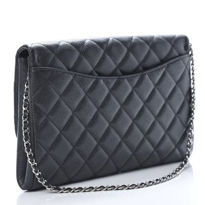 Chanel Caviar Quilted Clutch With Chain Flap Black 3 of 11