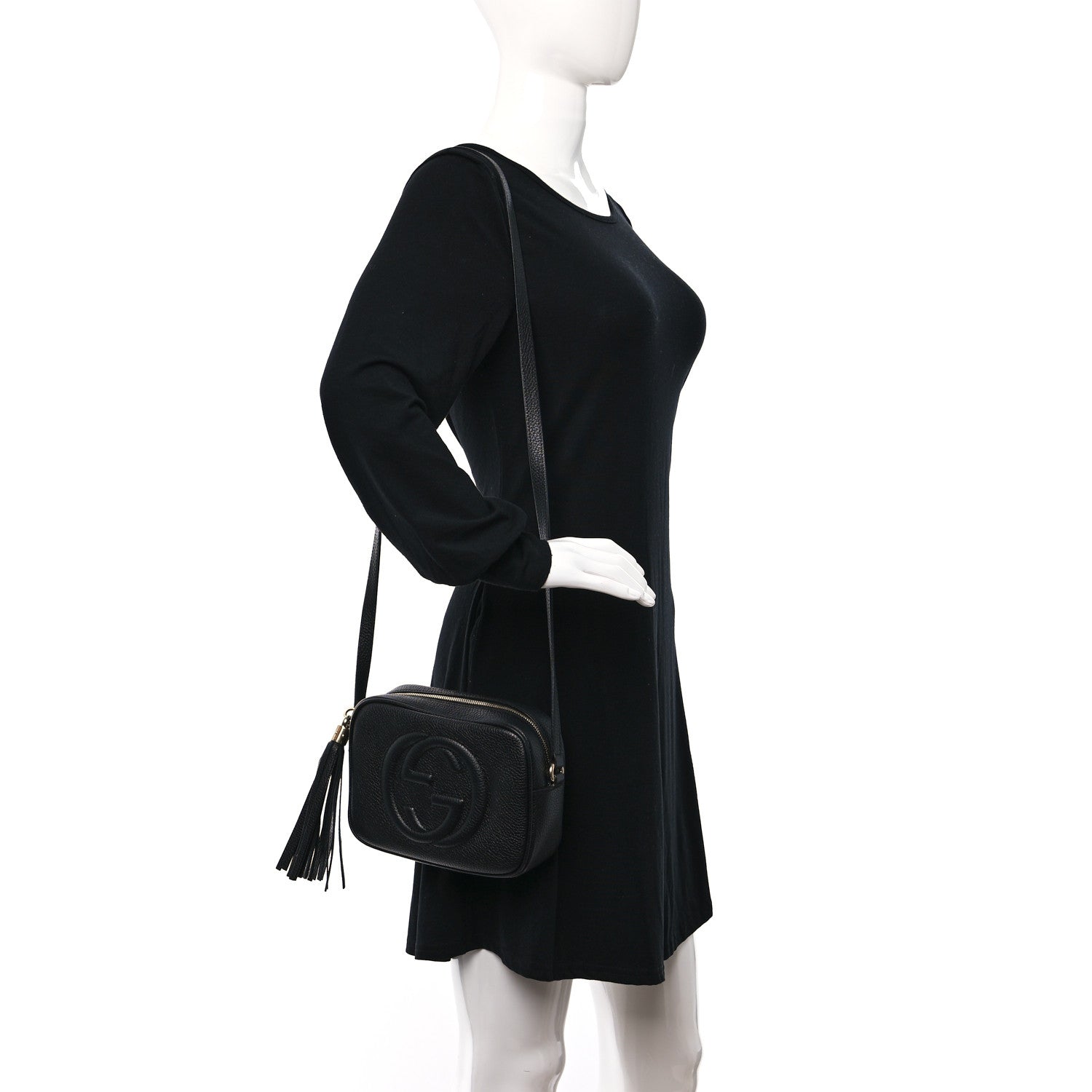 Gucci Pebbled Calfskin Small Soho Disco Bag Black 2 of 10