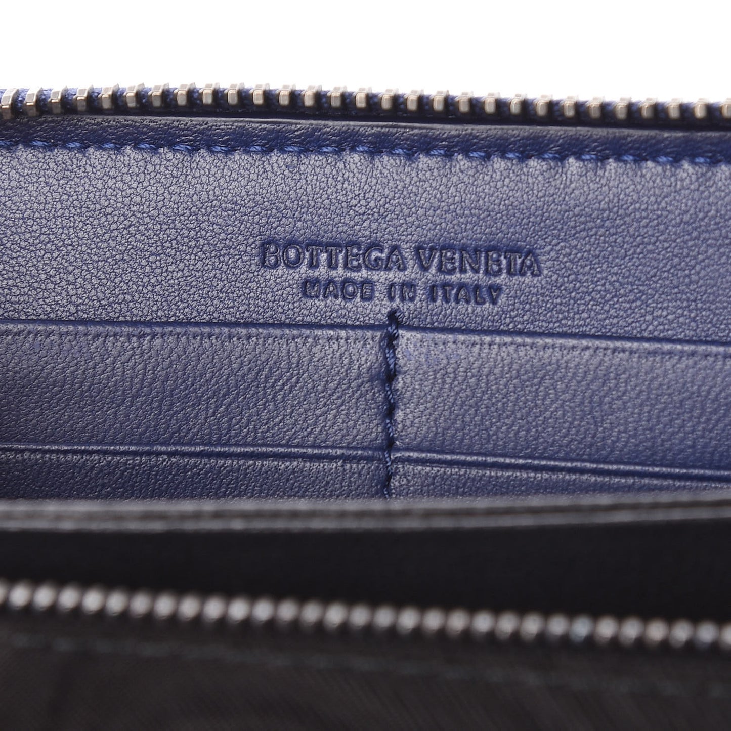 Nappa Intrecciato Zip Around Wallet Atlantic