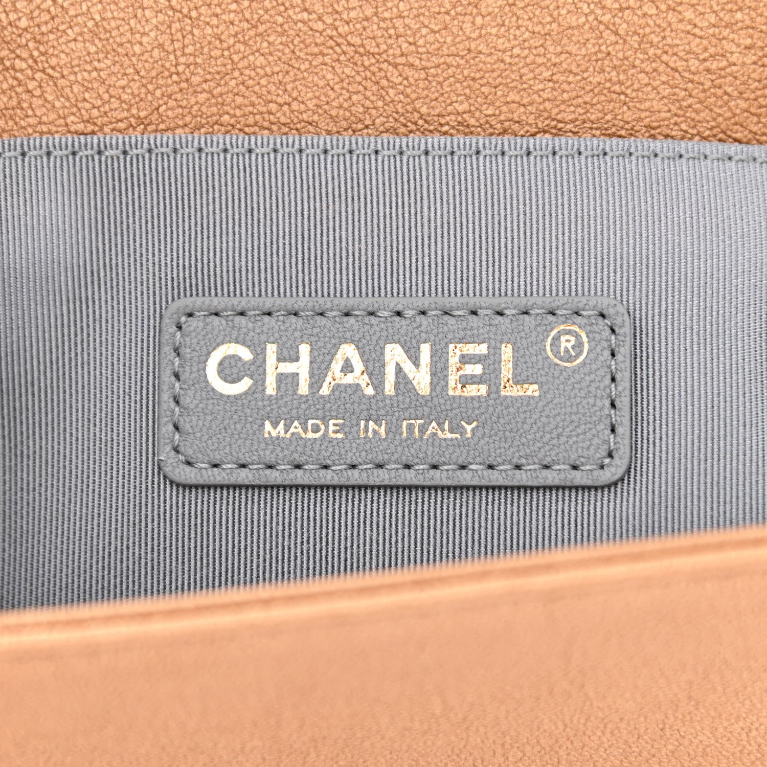 Chanel Metallic Lambskin Small Golden CC Boy Flap Dark Gold 6 of 10