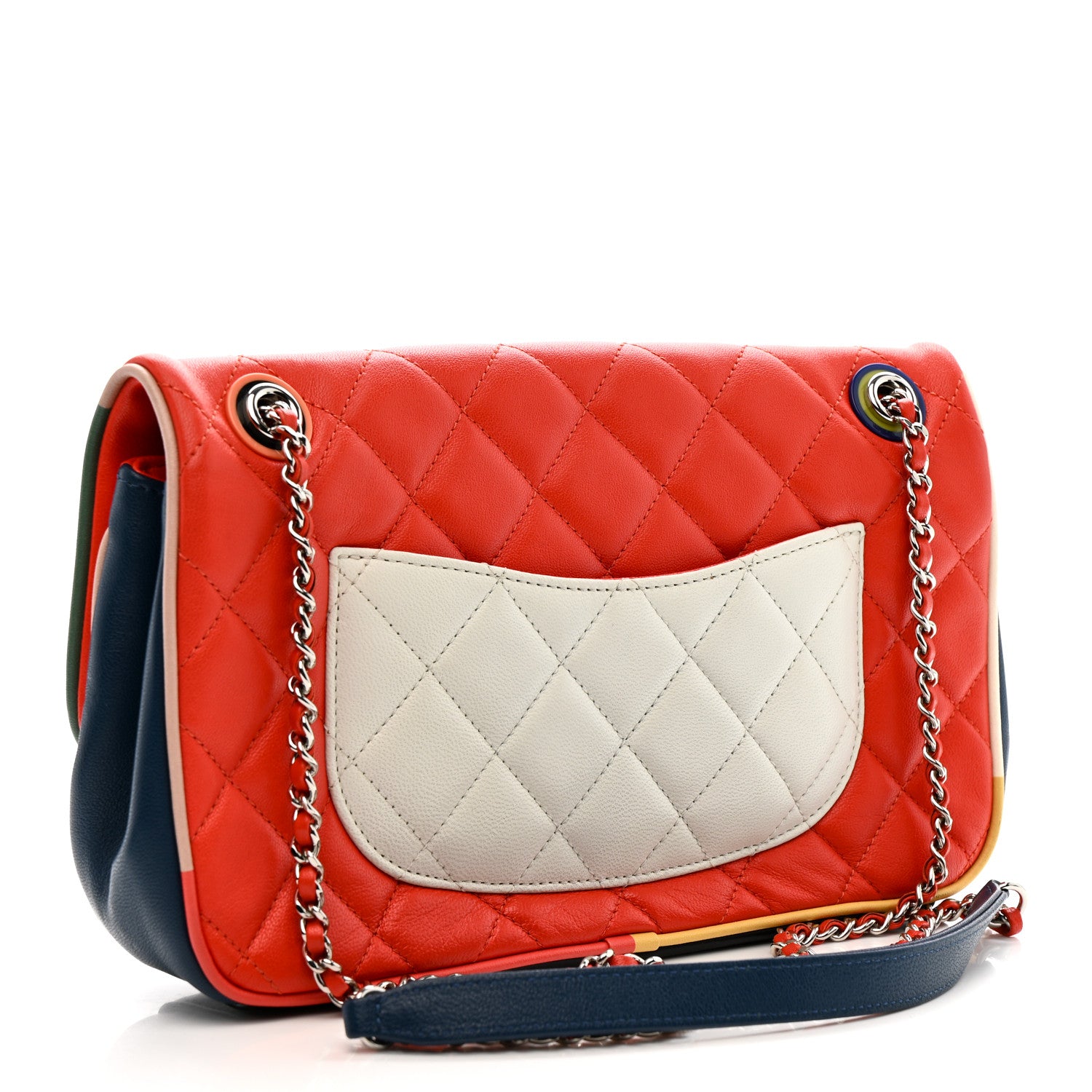 Chanel Lambskin Plexiglass Quilted Medium Cuba Color Flap Red Multicolor 3 of 10
