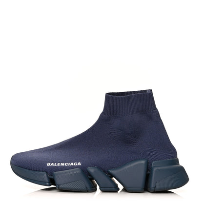 Balenciaga Technical 3D Recycled Knit Womens Speed 2.0 Sneakers 37 Monocolor Dark Navy 1 of 7