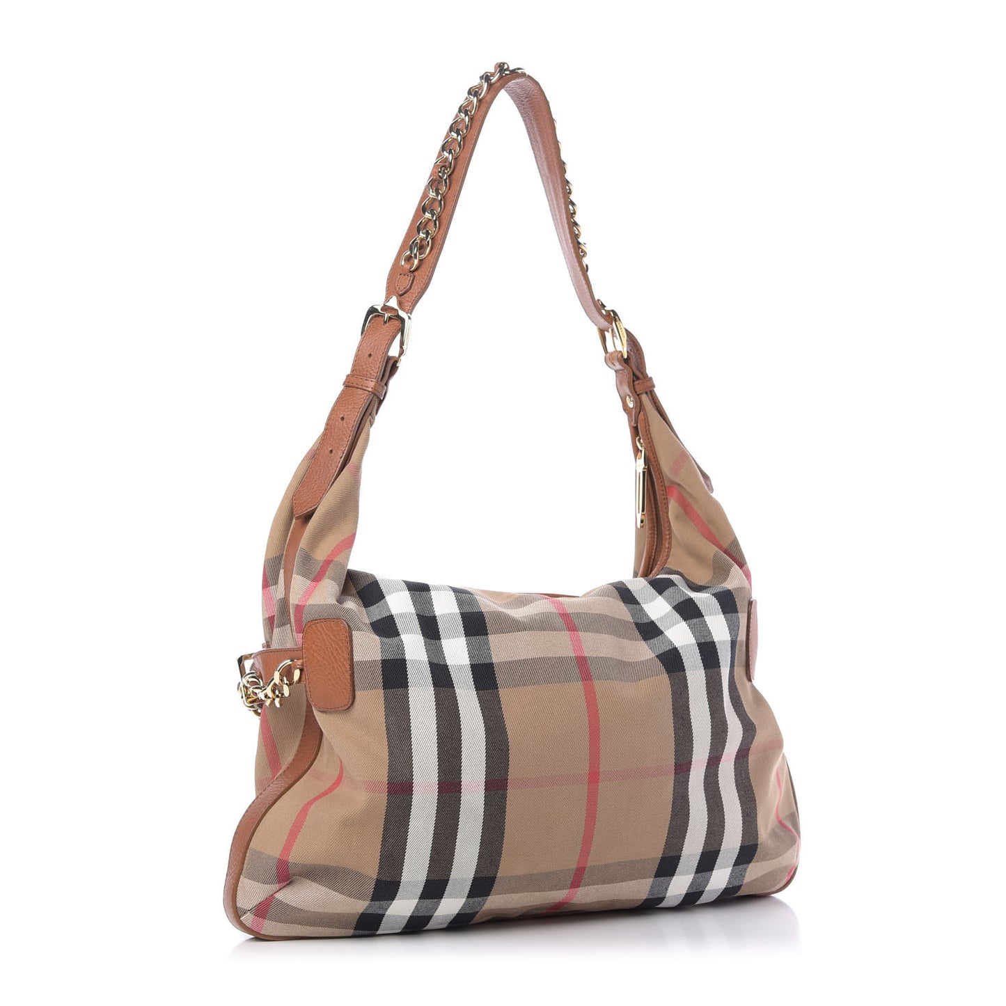 House Check Chain Hobo Tan