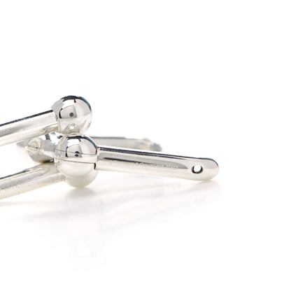 Tiffany Sterling Silver HardWear Graduated Link Earrings 4 of 5