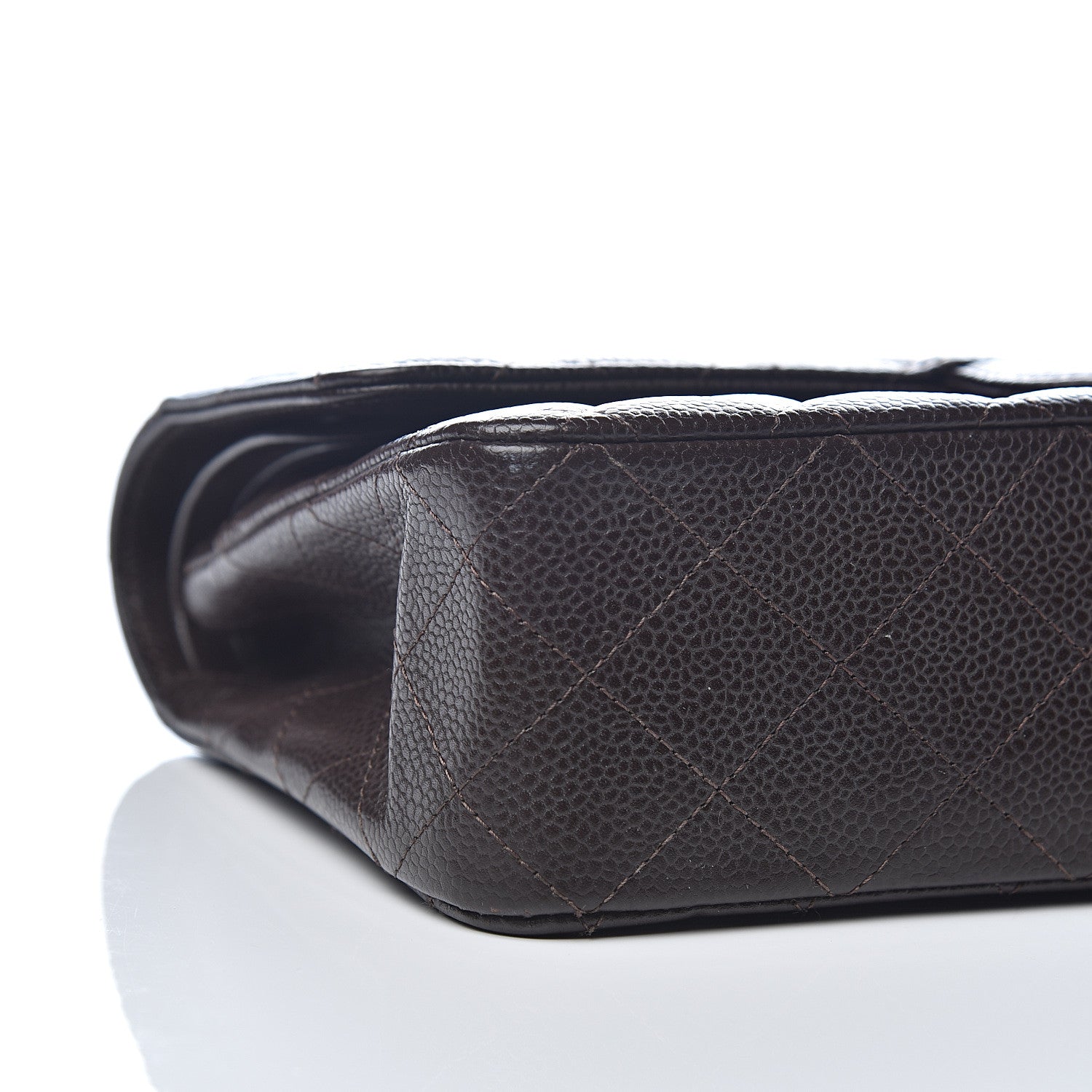 Chanel Caviar Quilted Medium Double Flap Brown 7 of 9