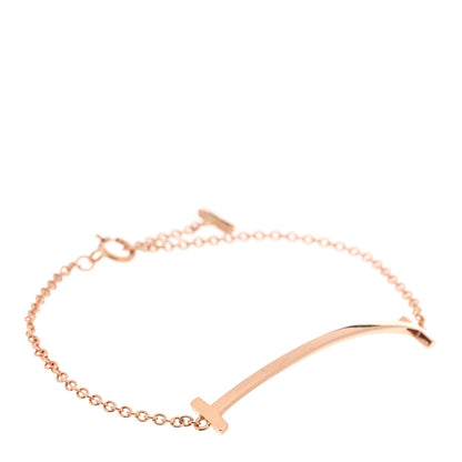Tiffany 18K Rose Gold T Smile Bracelet 1 of 4