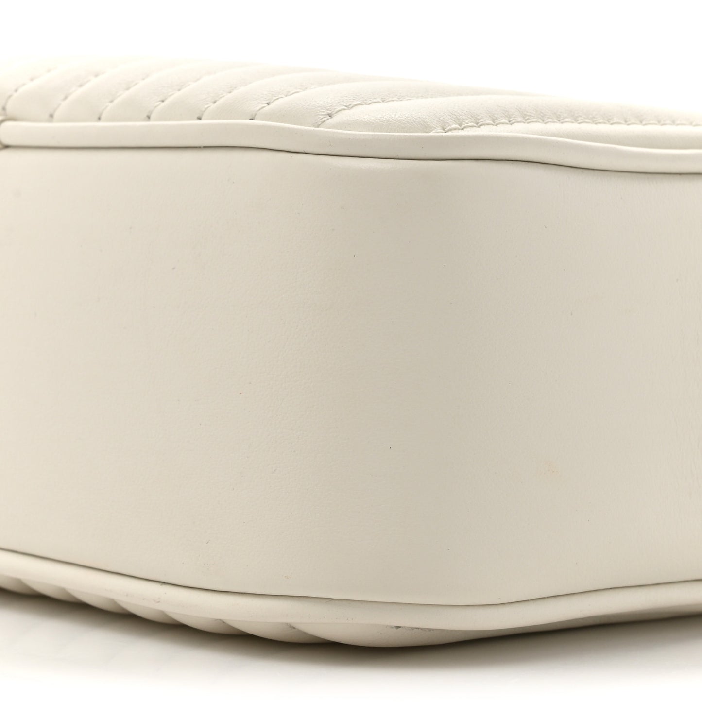 Bos Taurus Calfskin Quilted TF Camera Bag White