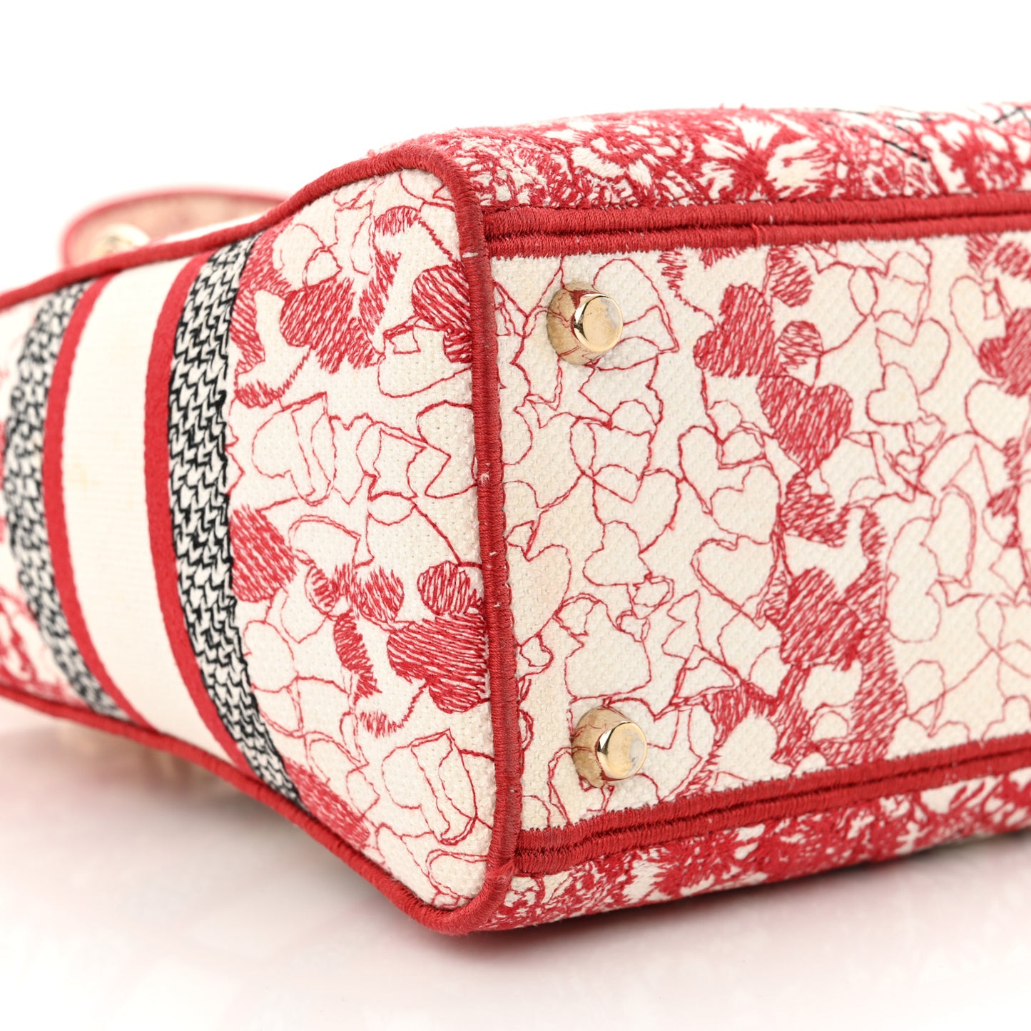 Canvas Embroidered Medium Dioramour D-Royaume Lady D-Lite Red Multicolor