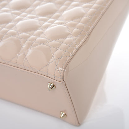 Christian Dior Patent Cannage Medium Lady Dior Beige 12 of 16