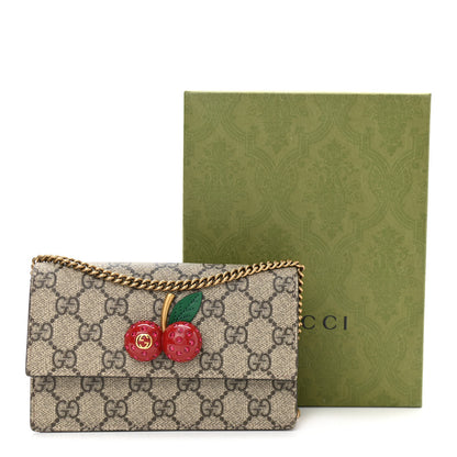 Gucci GG Supreme Monogram Mini Cherry Chain Bag 12 of 12