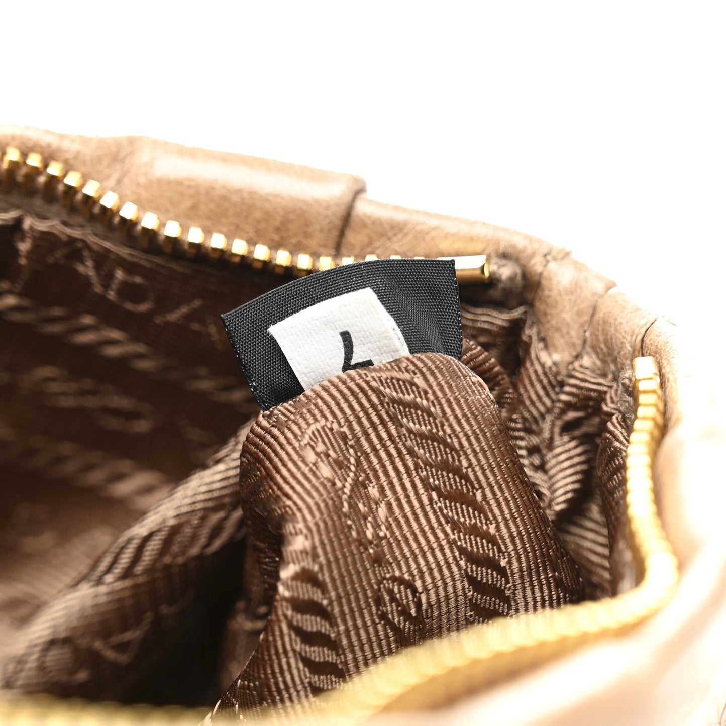 Vitello Shine Wristlet Clutch Cammeo