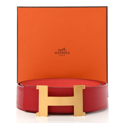 Hermes Epsom 42mm Constance H Belt 85 Rouge Casaque Rose Jaipur 8 of 9