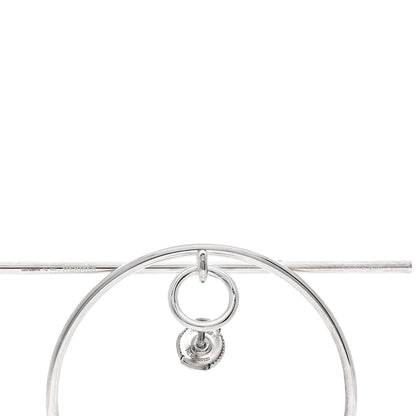 Hermes Sterling Silver MM Loop Earrings 4 of 4