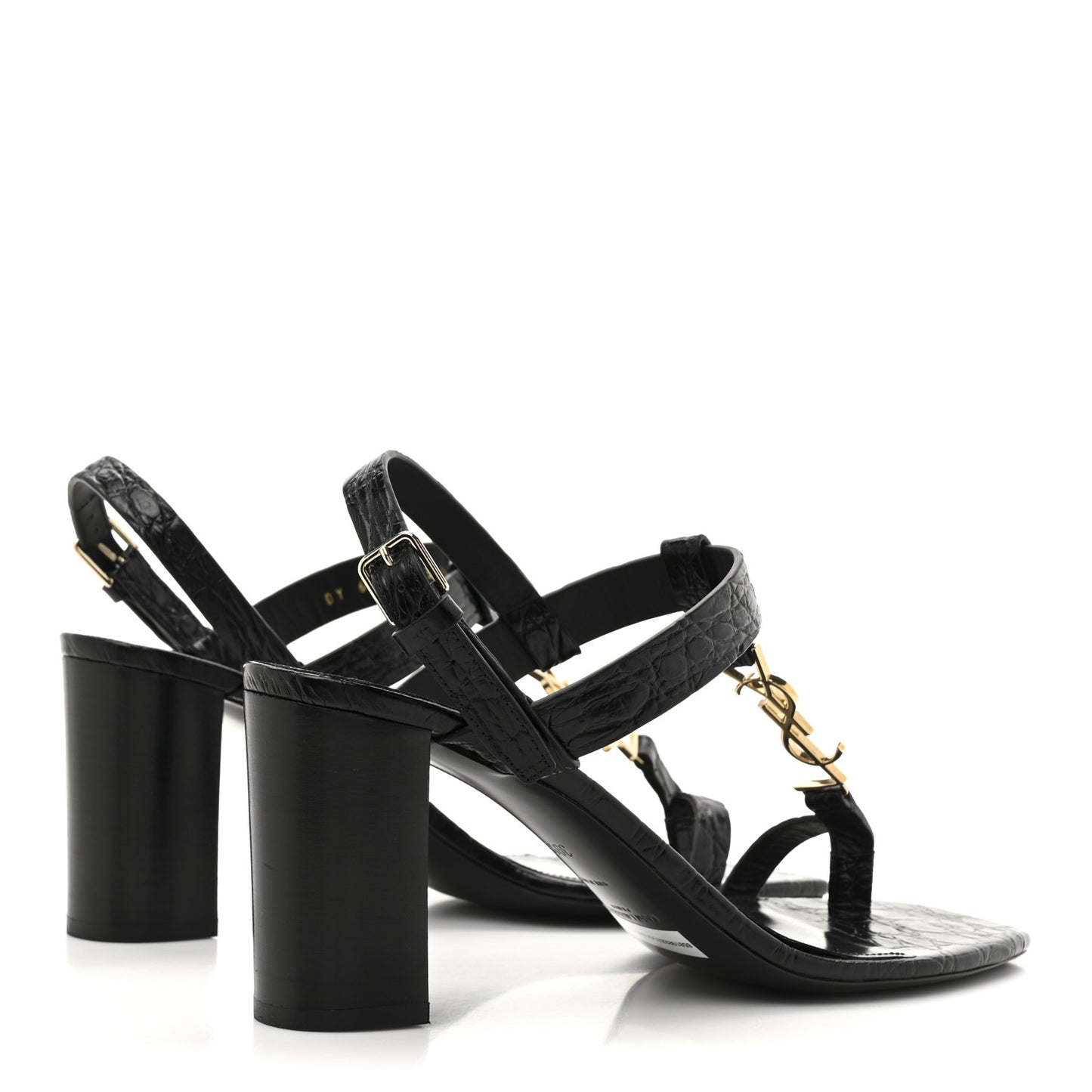Calfskin Cassandra 75 Sandals 39.5 Black