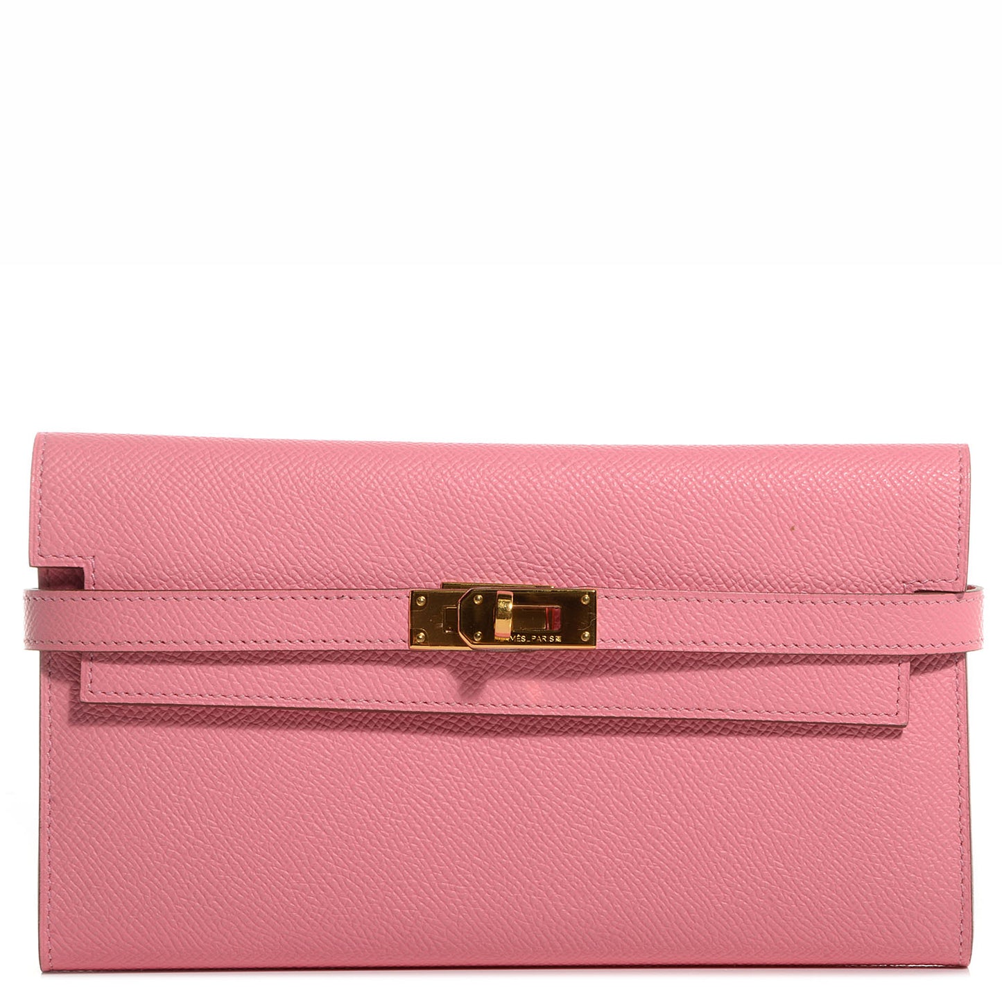 Epsom Kelly Longue Wallet Rose Confetti