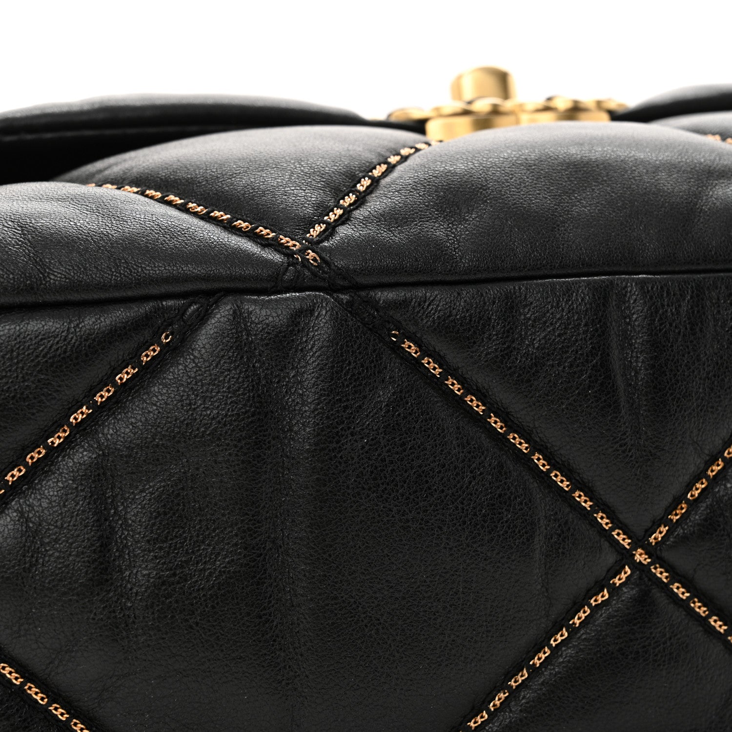 Chanel Lambskin Chain Quilted Medium Chanel 19 Flap Black 11 of 13