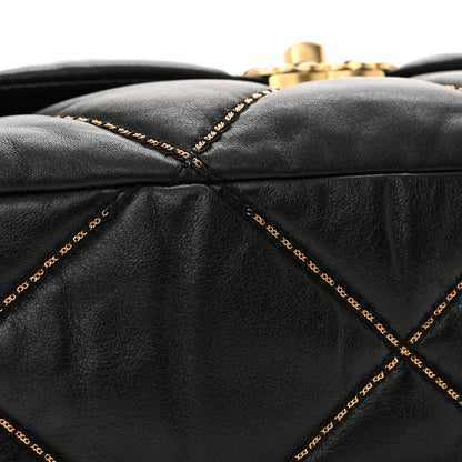 Chanel Lambskin Chain Quilted Medium Chanel 19 Flap Black 11 of 13