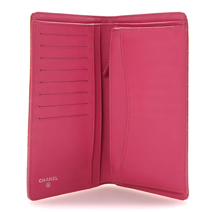 Chanel Patent Calfskin Quilted Yen Wallet Dark Pink 5 of 8