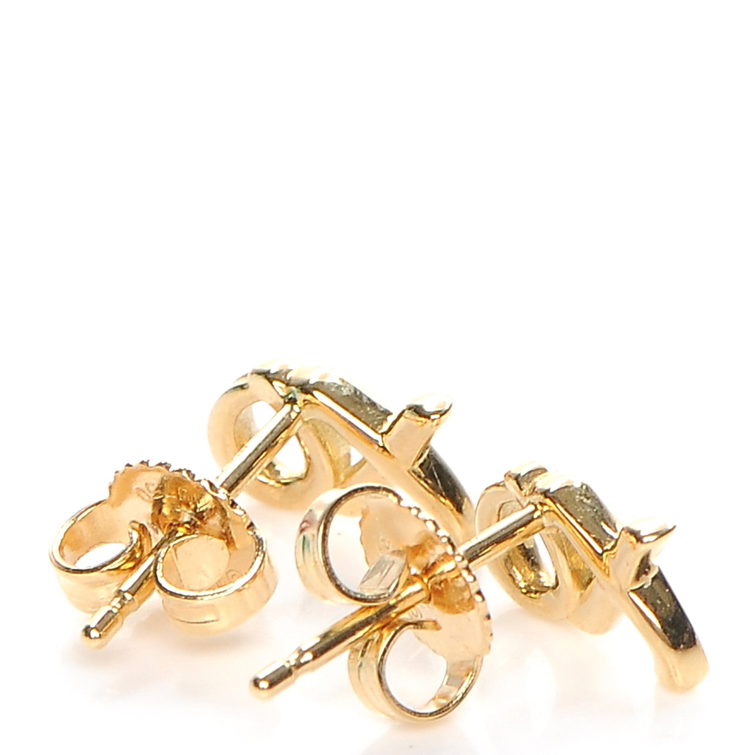 Tiffany 18K Yellow Gold Paloma's Graffiti Love and Kisses Earrings 5 of 7