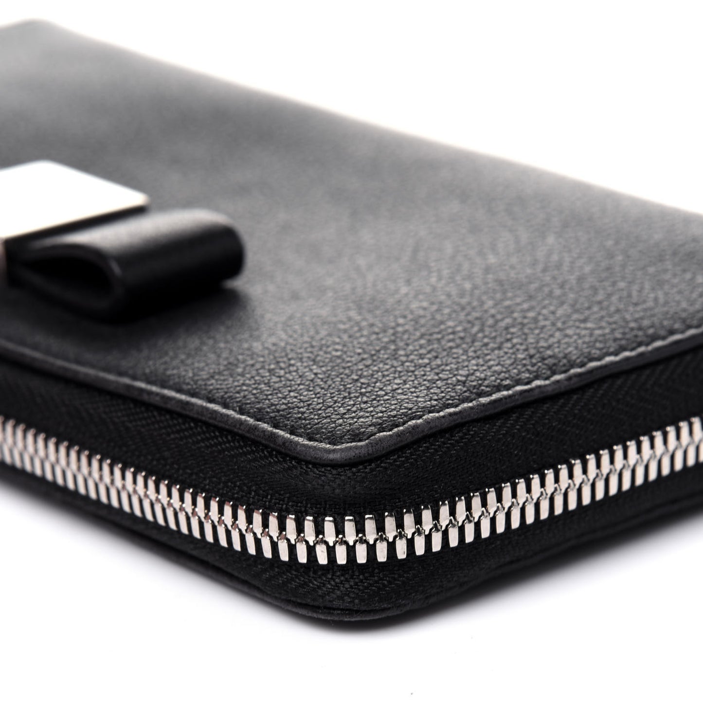 Calfskin Multi Bow Money Wallet Black