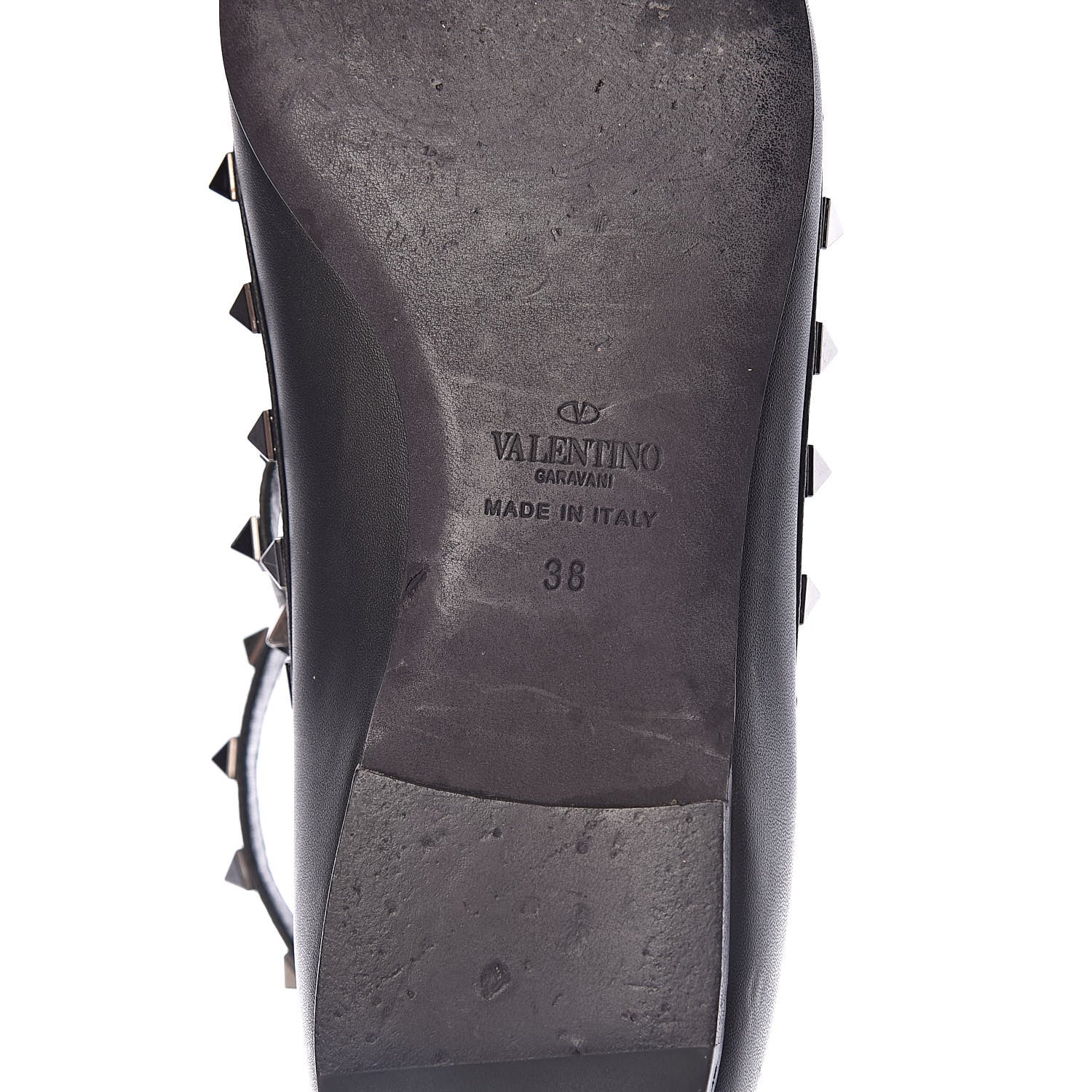 Valentino Garavani Nappa Rockstud Cage Ballerina Flats 38 Black 6 of 12
