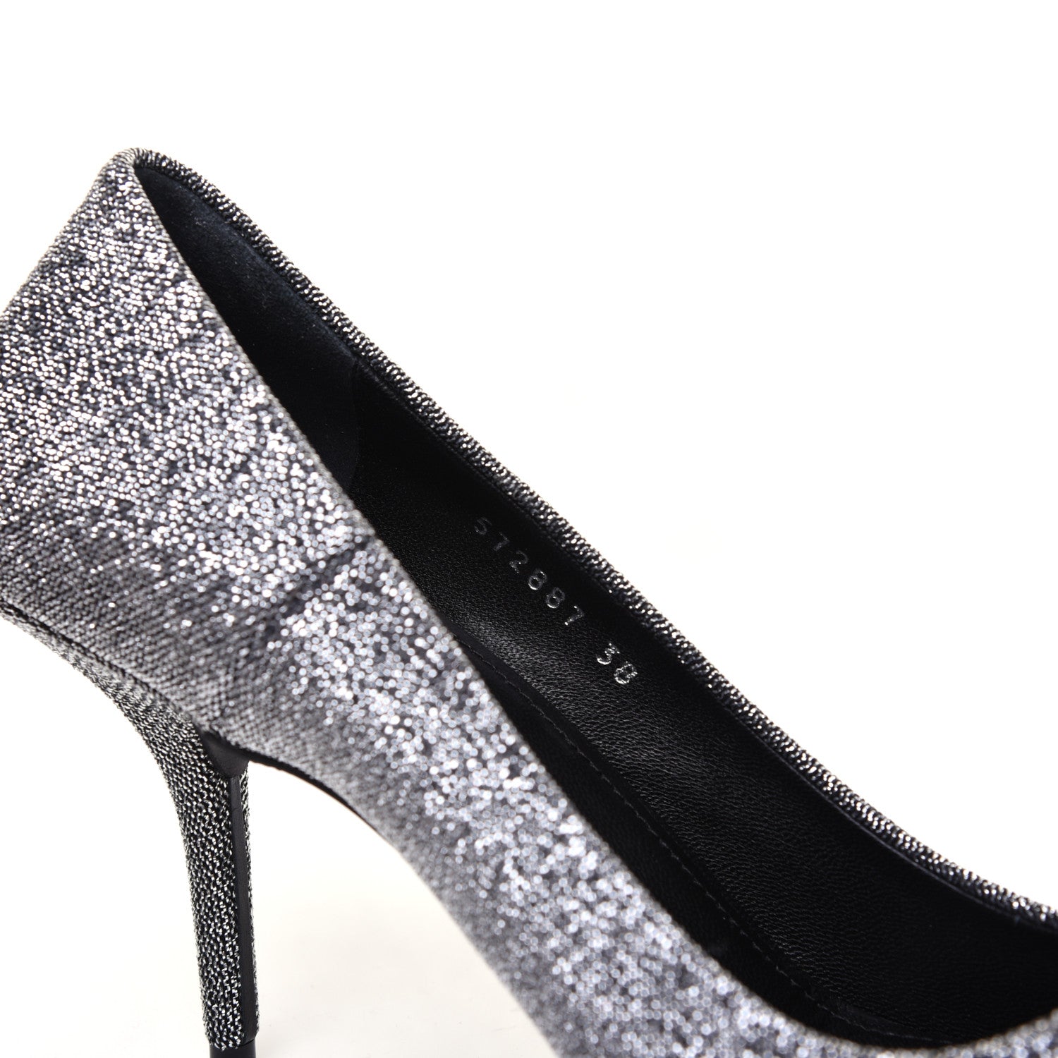 Balenciaga Shiny Fabric Square Knife 80mm Pumps 38 Silver 8 of 11