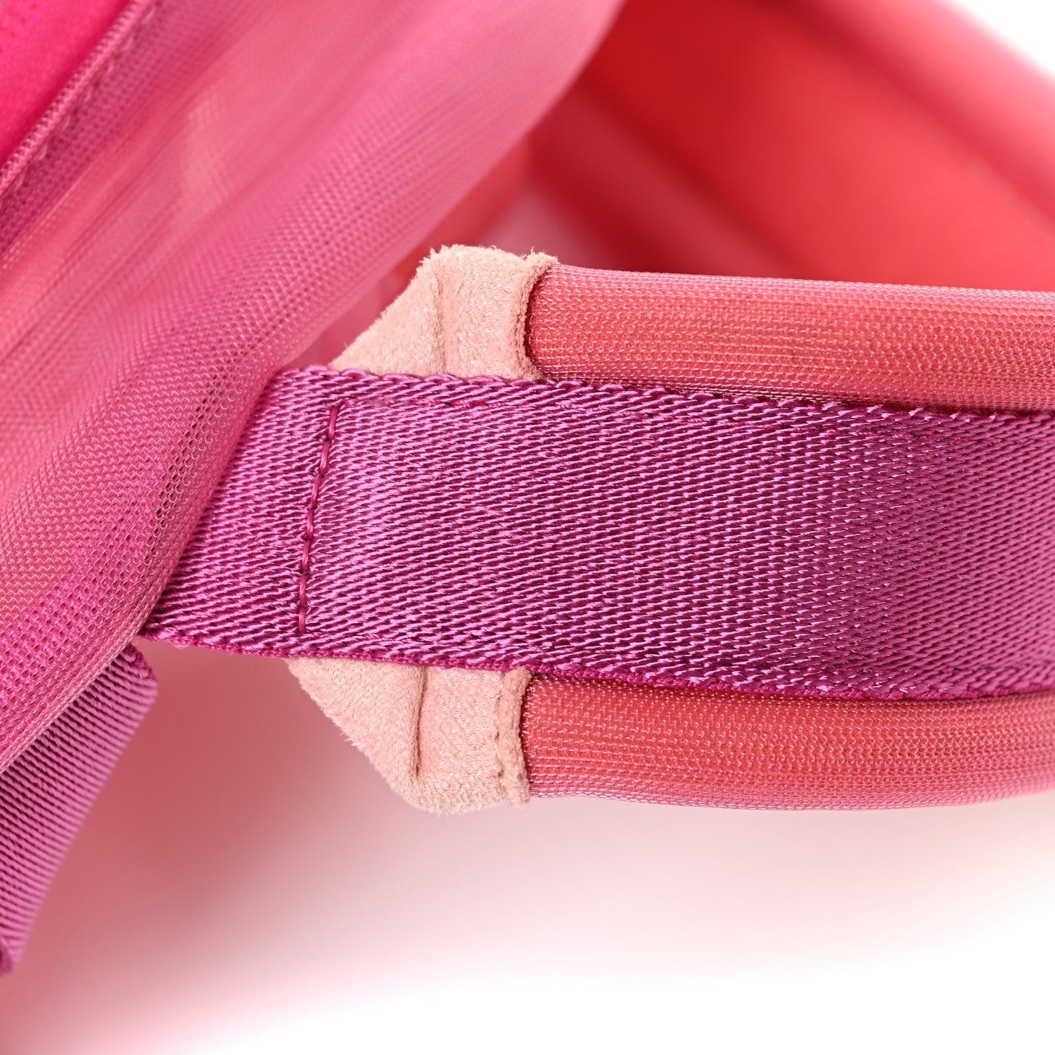 Chanel Mesh Nylon Logo Backpack Pink 11 of 12