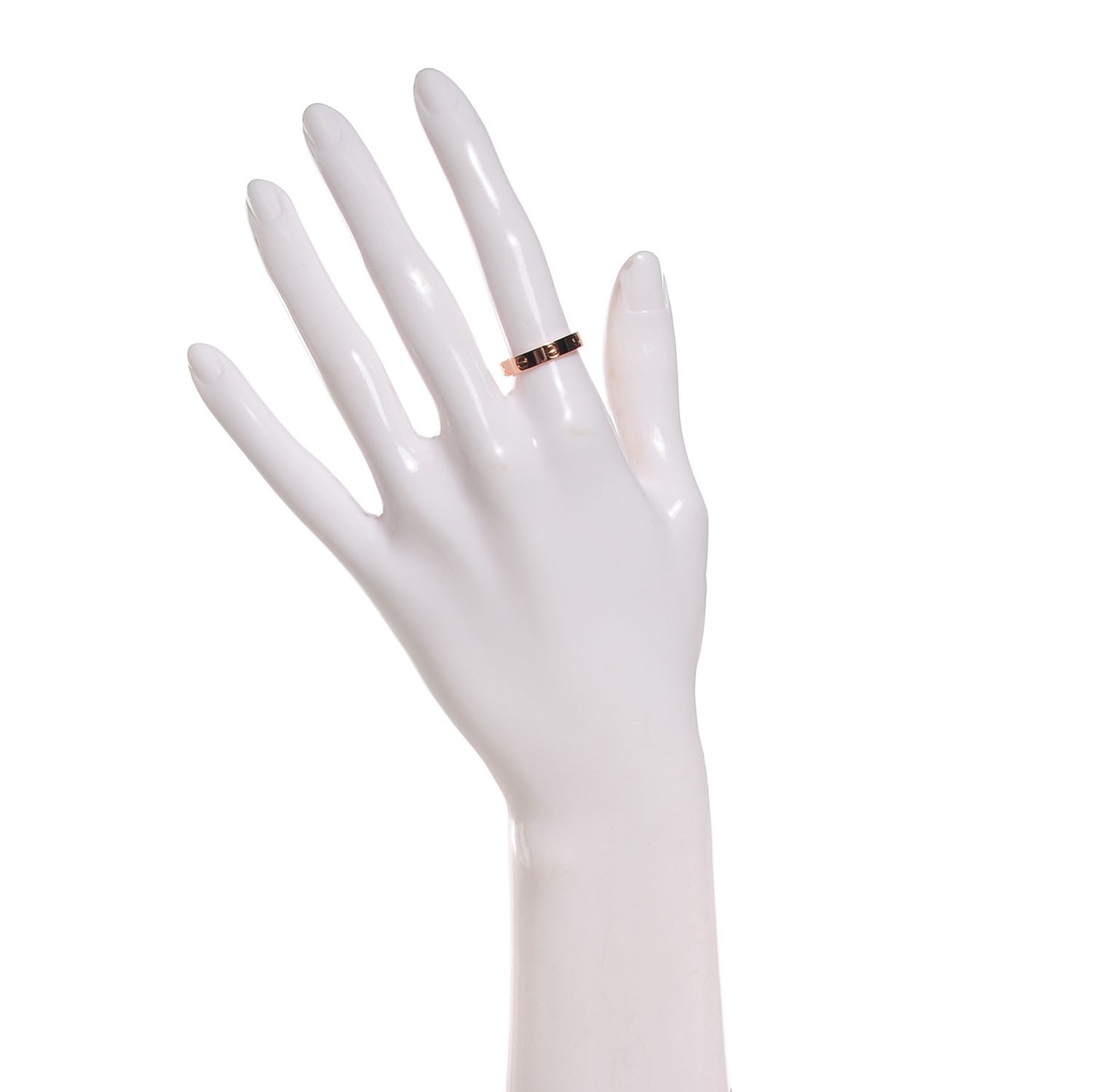 18K Pink Gold 4mm LOVE Wedding Band Ring 53 6.5