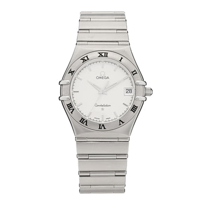 Omega Stainless Steel 33mm Constellation Quartz Watch White 1512.30 1 of 4