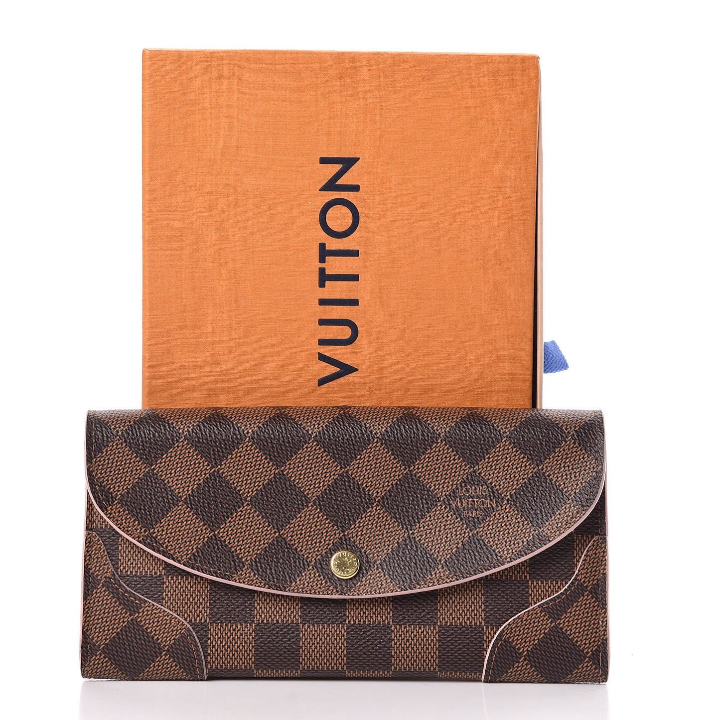 Damier Ebene Caissa Wallet Rose Ballerine