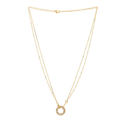Cartier 18K Yellow Gold 2 Diamond LOVE Necklace 3 of 5