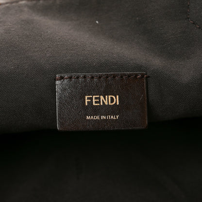 Fendi Zucca Vitello Artic Special Shopping Tote Tobacco Castagna 6 of 10