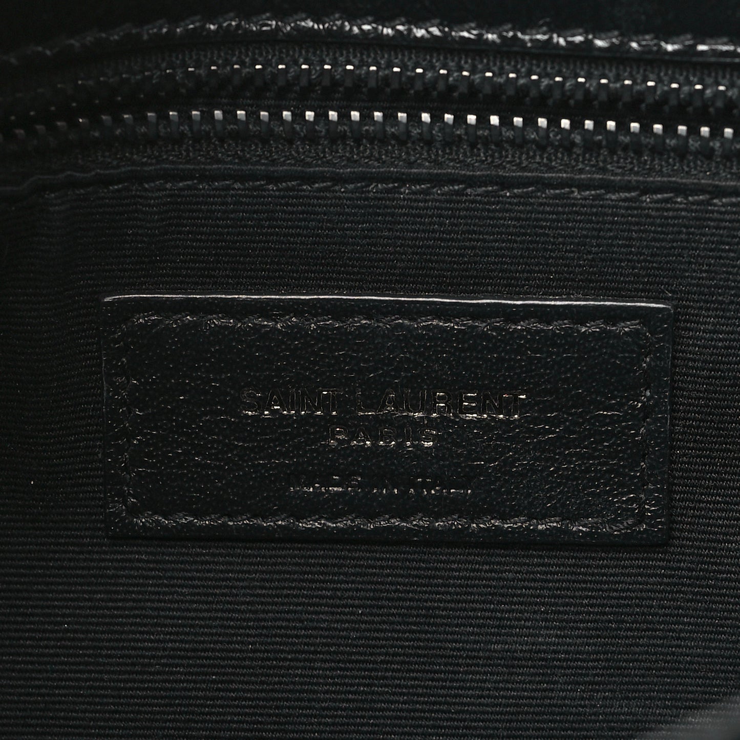 Crinkled Calfskin Matelasse Monogram Medium Niki Chain Satchel Black