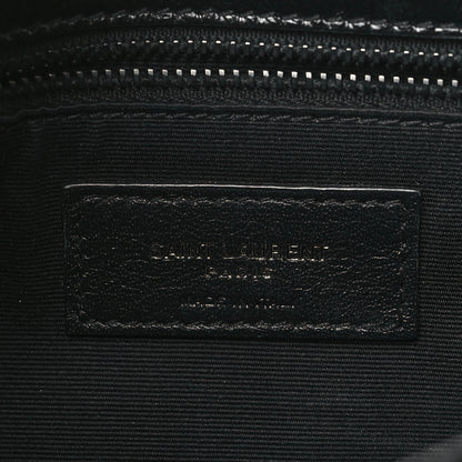Saint Laurent Crinkled Calfskin Matelasse Monogram Medium Niki Chain Satchel Black 6 of 9