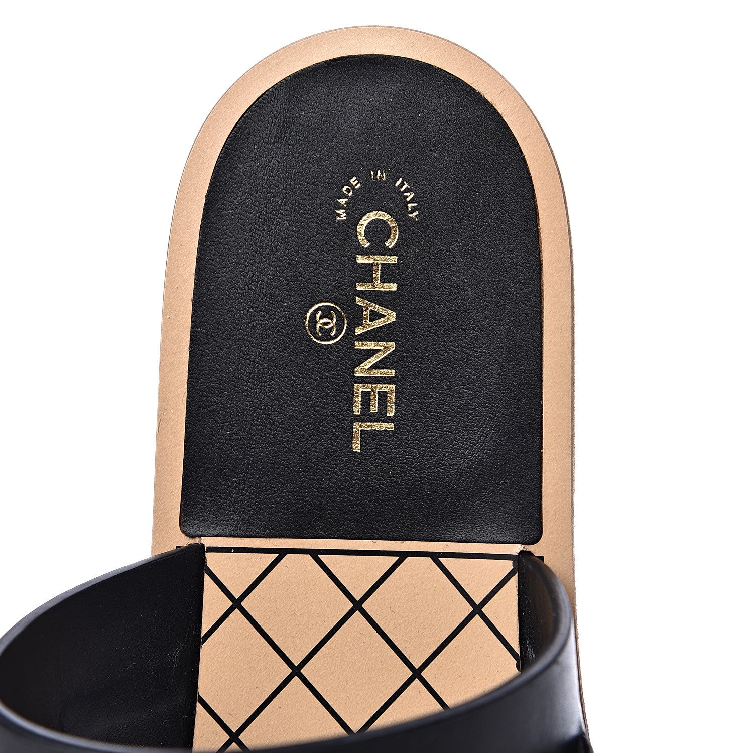 Chanel Calfskin Chain CC Logo Toe Ring Sandals 39 Black 6 of 9