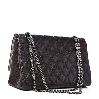 Chanel Caviar Iridescent Calfskin 2.55 Reissue 227 Flap Brown Grey 3 of 20
