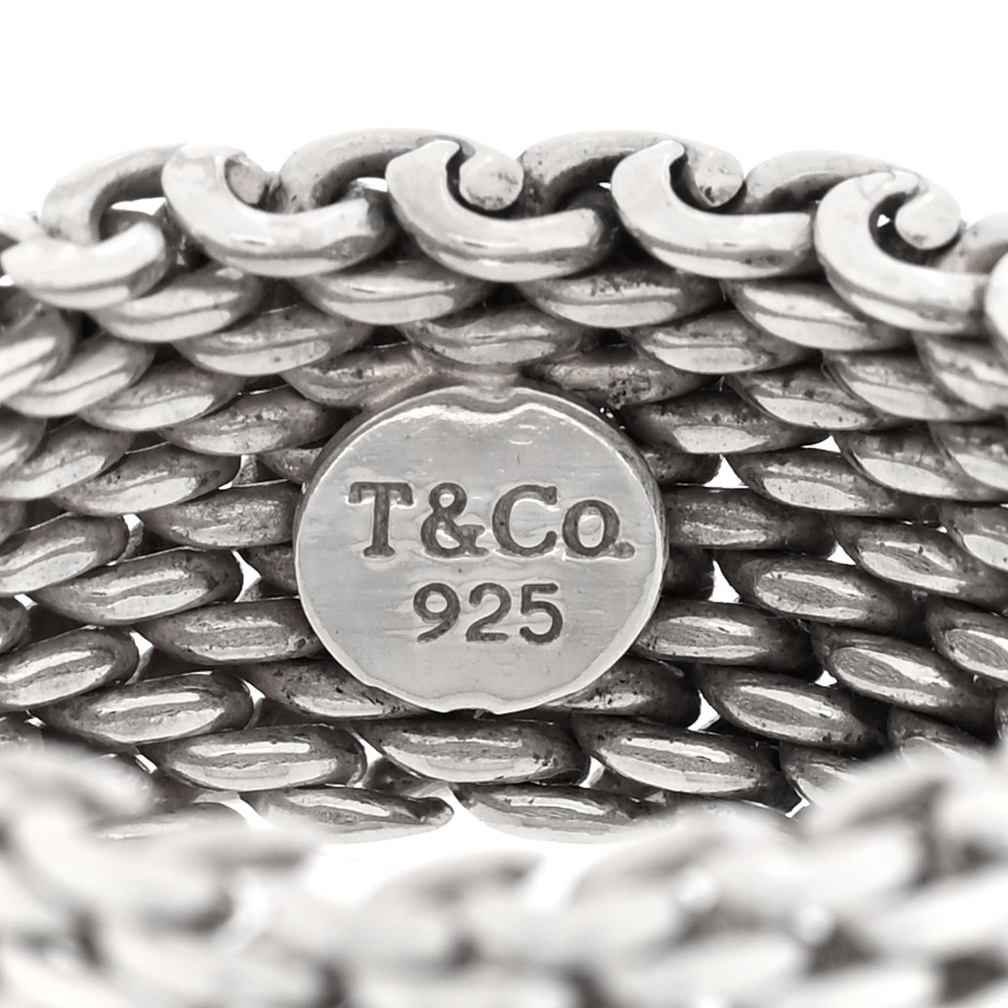 Sterling Silver Somerset Mesh Ring 53 6.5