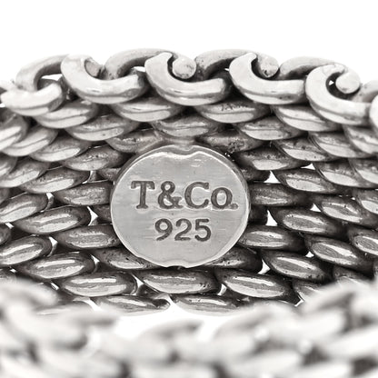 Tiffany Sterling Silver Somerset Mesh Ring 53 6.5 4 of 5