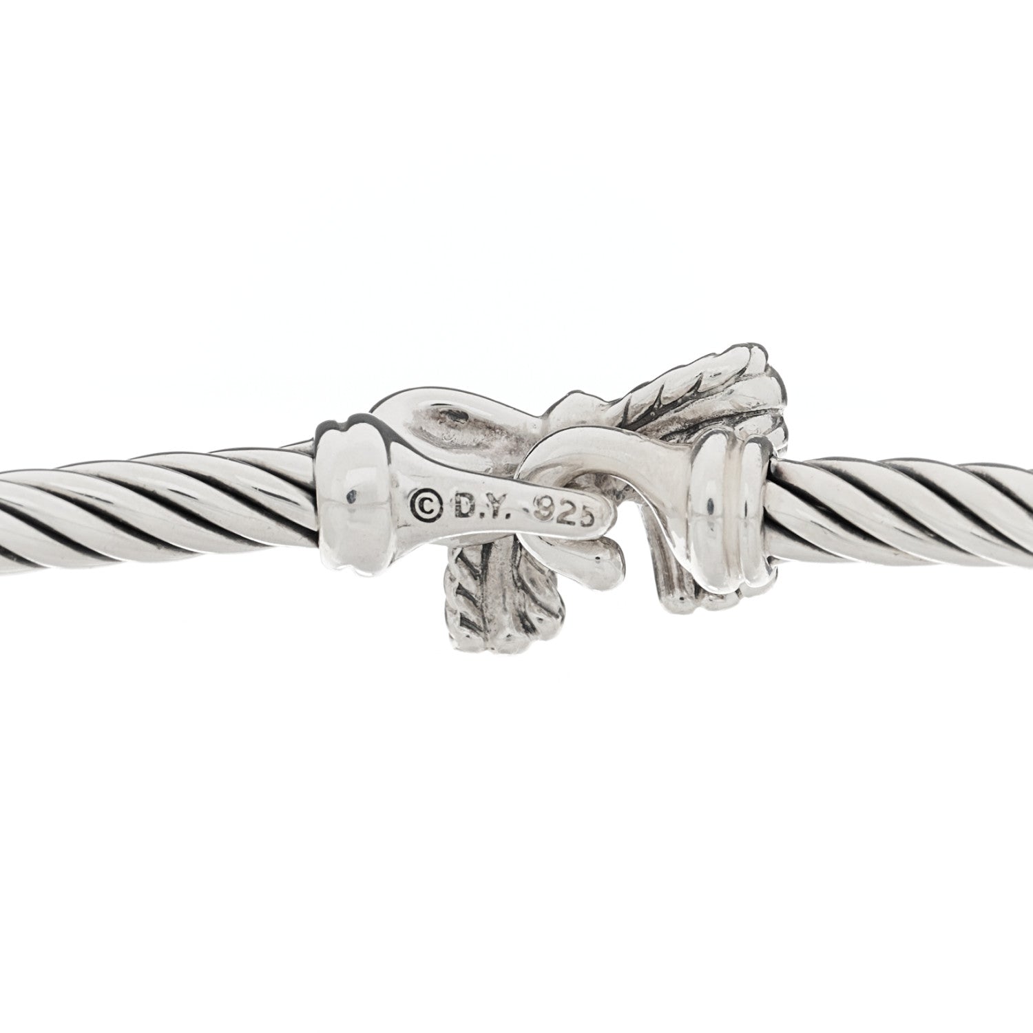David Yurman Sterling Silver Diamond Bow Cable Collectibles Bracelet 3 of 3