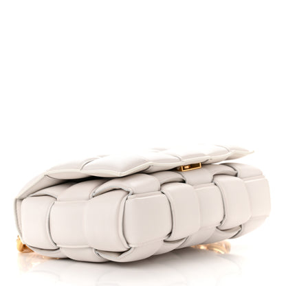 Bottega Veneta Lambskin Maxi Intreccio Padded Chain Cassette Crossbody Bag White 4 of 10