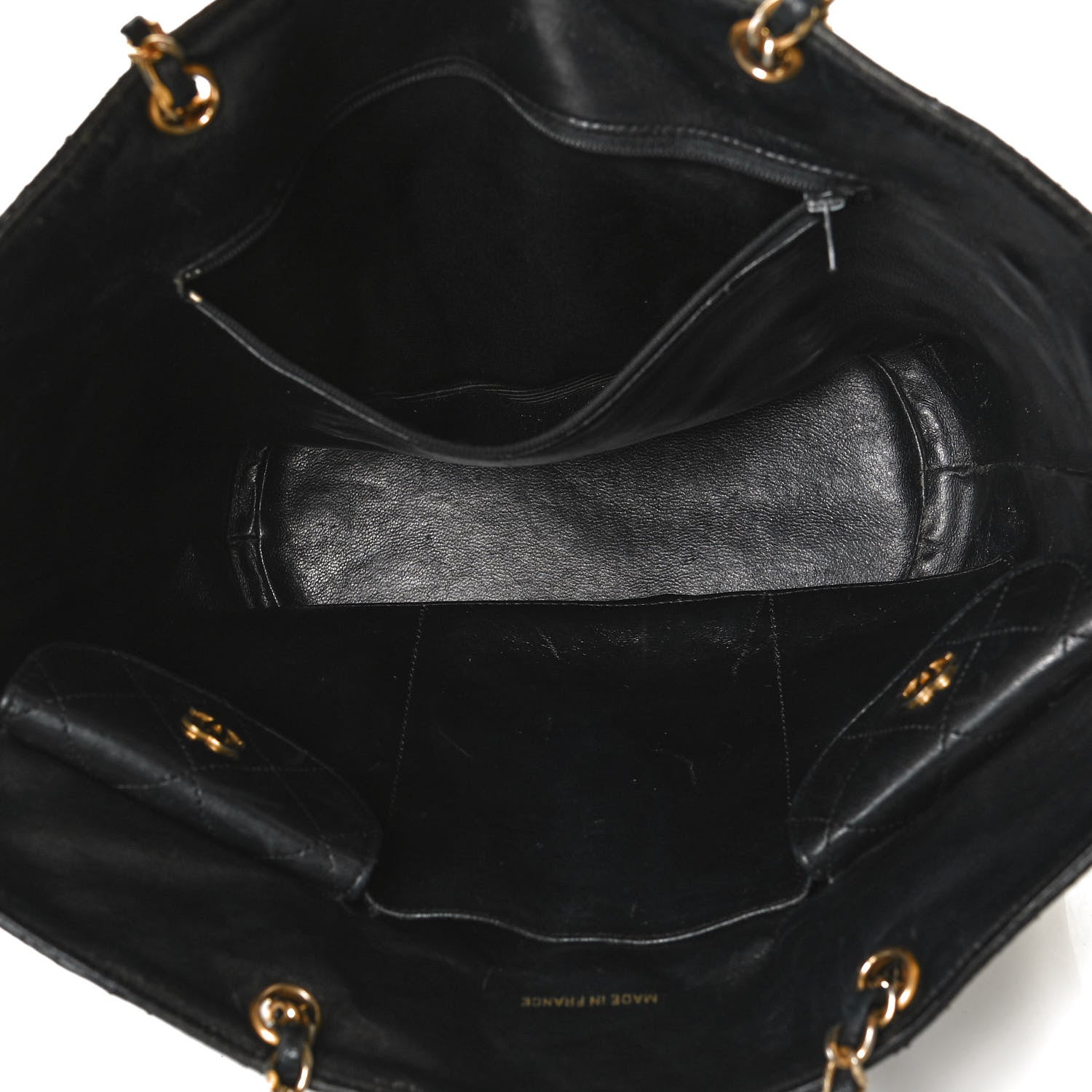 Chanel Lambskin Quilted Shopper Tote Black 8 of 11