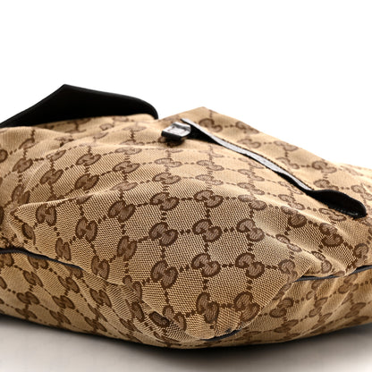 Gucci Monogram Web Medium Double Pocket Messenger Bag Dark Brown 10 of 15