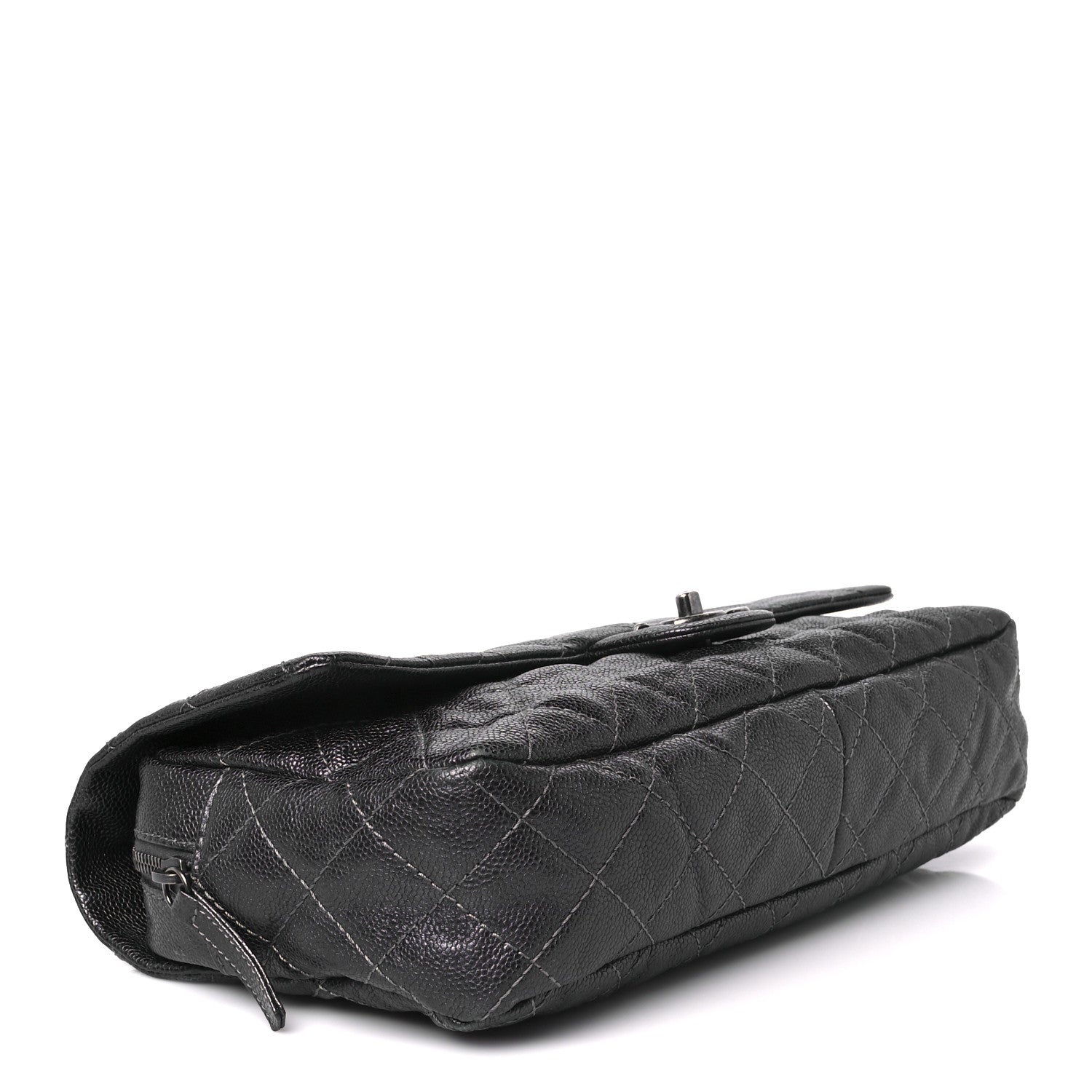 Chanel Iridescent Caviar Quilted Jumbo Easy Flap Grey 4 of 11