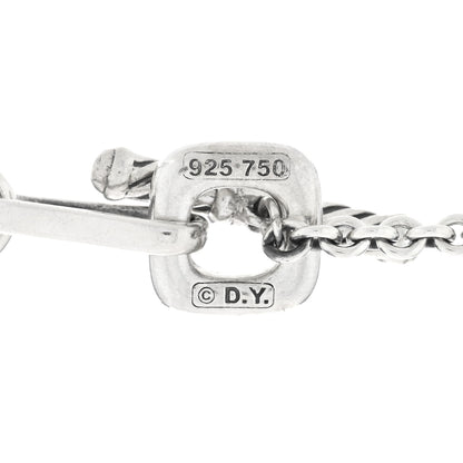 David Yurman Sterling Silver 18K Yellow Gold Cable Figaro Long Necklace 4 of 4